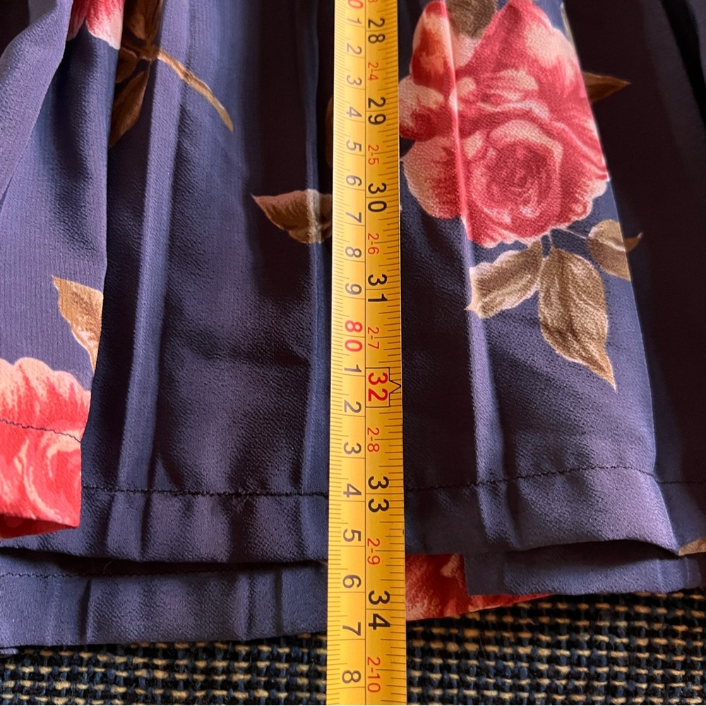 Vtg 70s 80s Breli Originals Dress - Dusty Blue Floral, Union Made In USA, Size 8 - Picture 8 of 8
